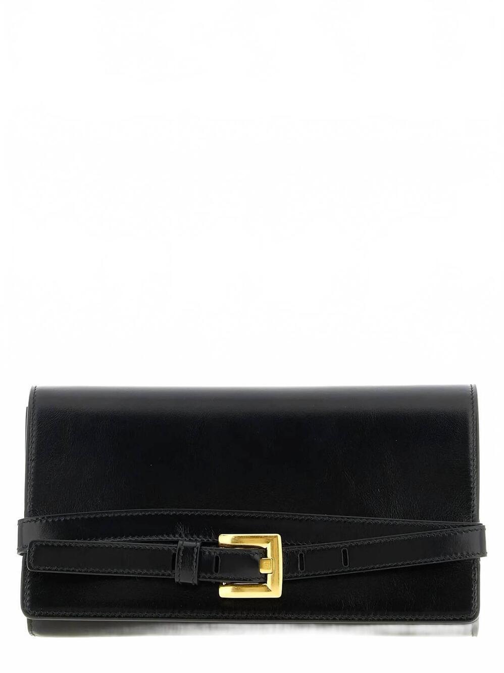 NEW BALMAIN women's on chain shuffle wallet in noir